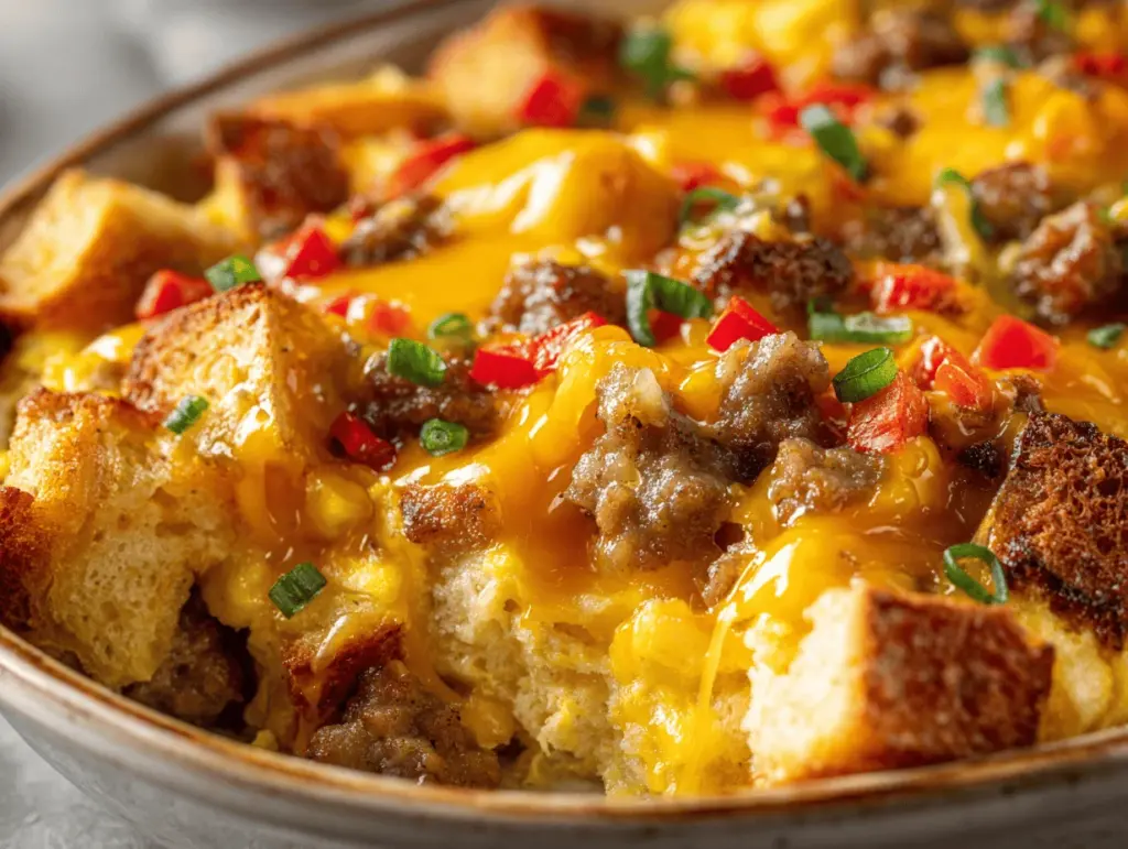 crockpot sausage breakfast casserole - featured image
