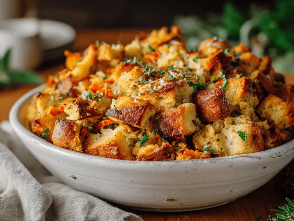 crockpot Thanksgiving stuffing - featured image