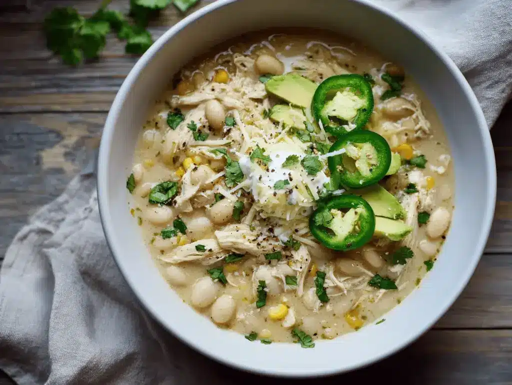 crockpot white chicken chili - featured image