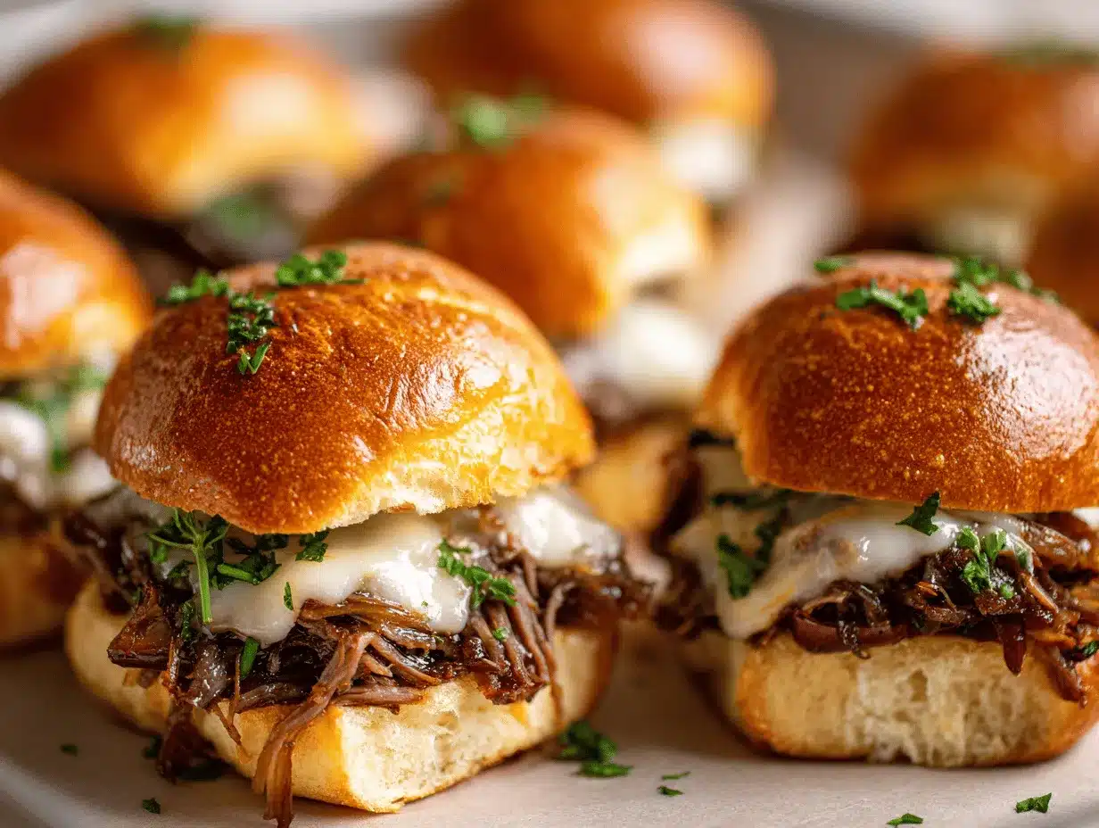 French Onion Philly Cheesesteak Sliders preparation steps