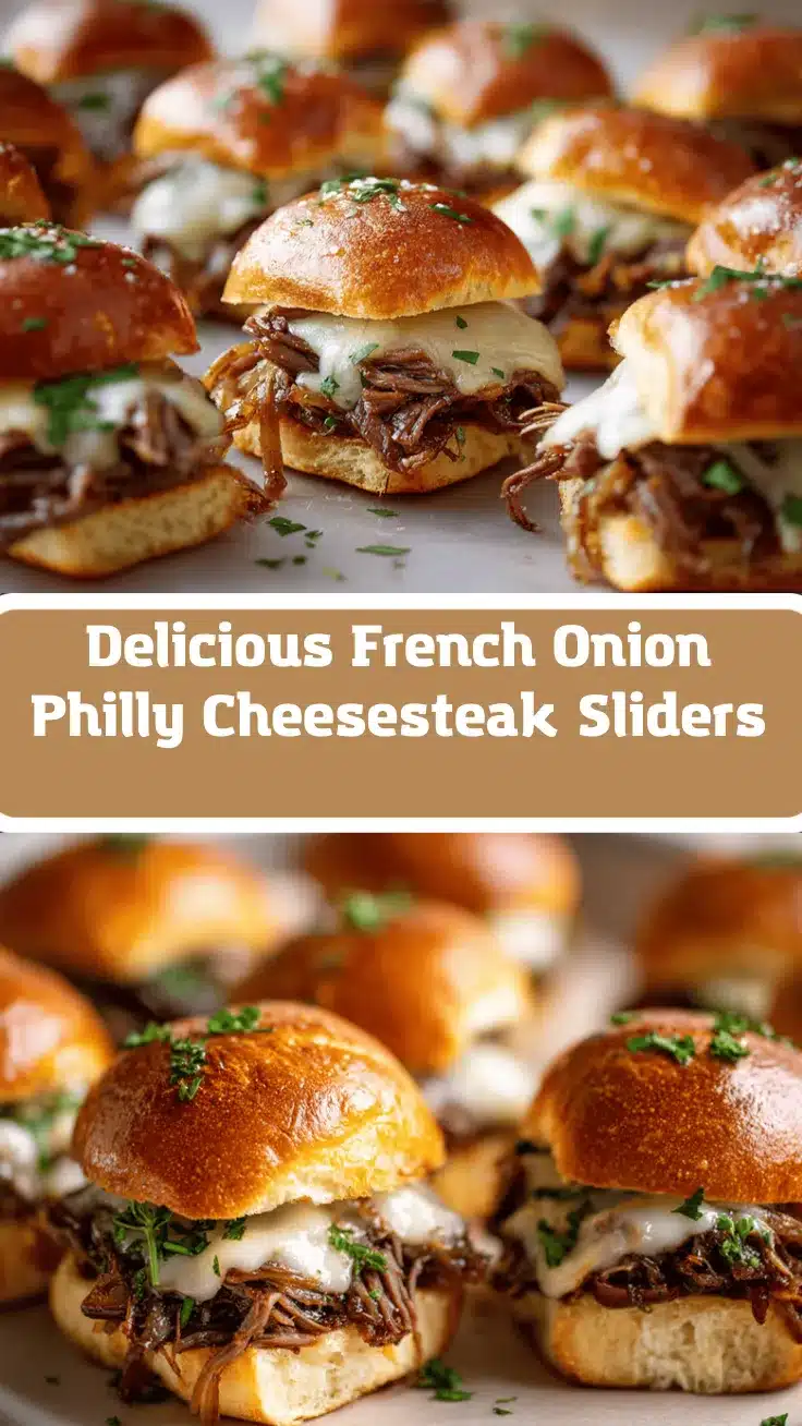 French Onion Philly Cheesesteak Sliders recipe