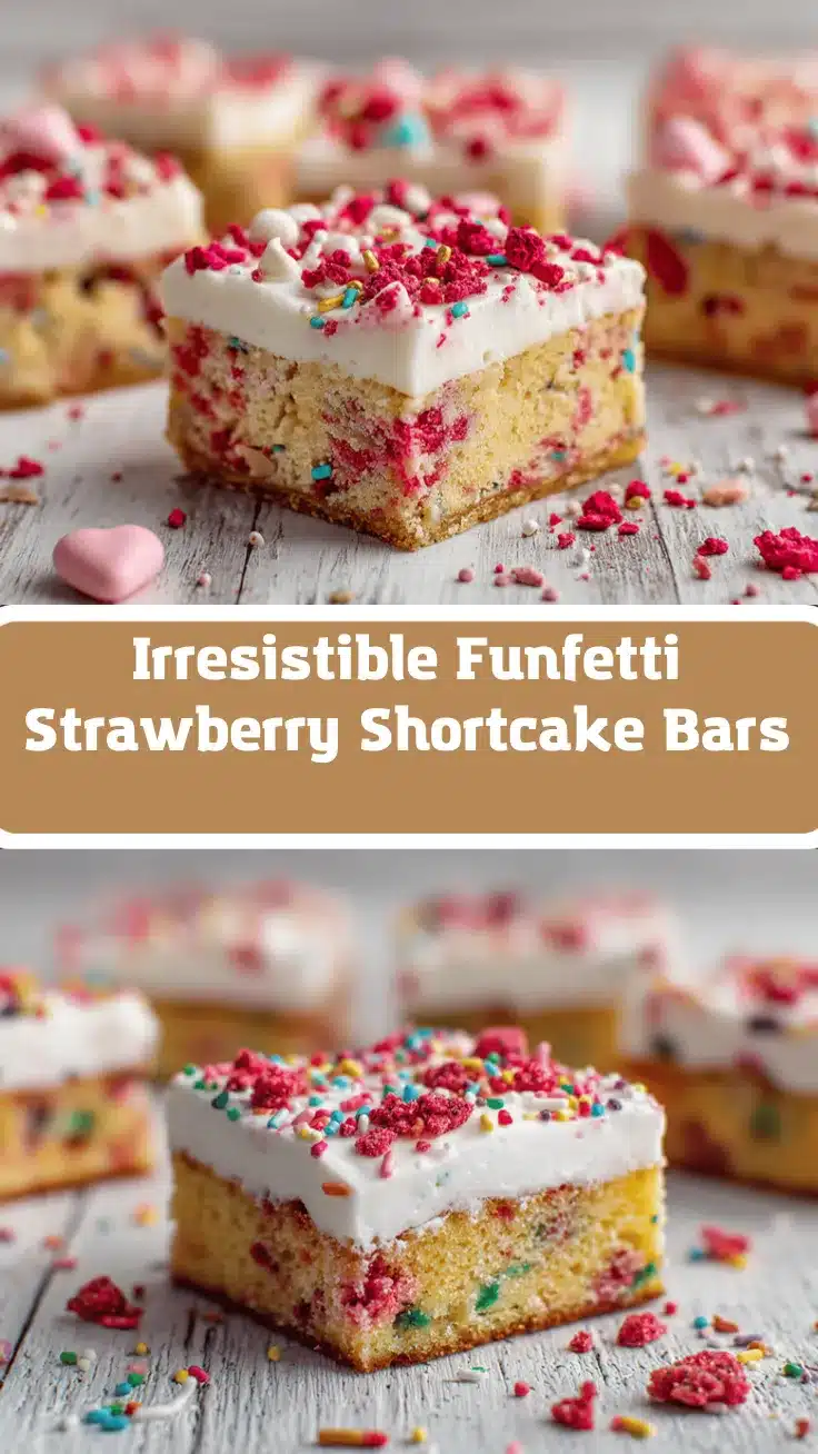 Funfetti Strawberry Shortcake Bars recipe