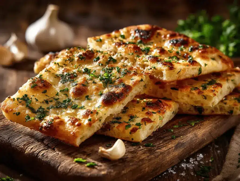 garlic flatbread recipe - featured image