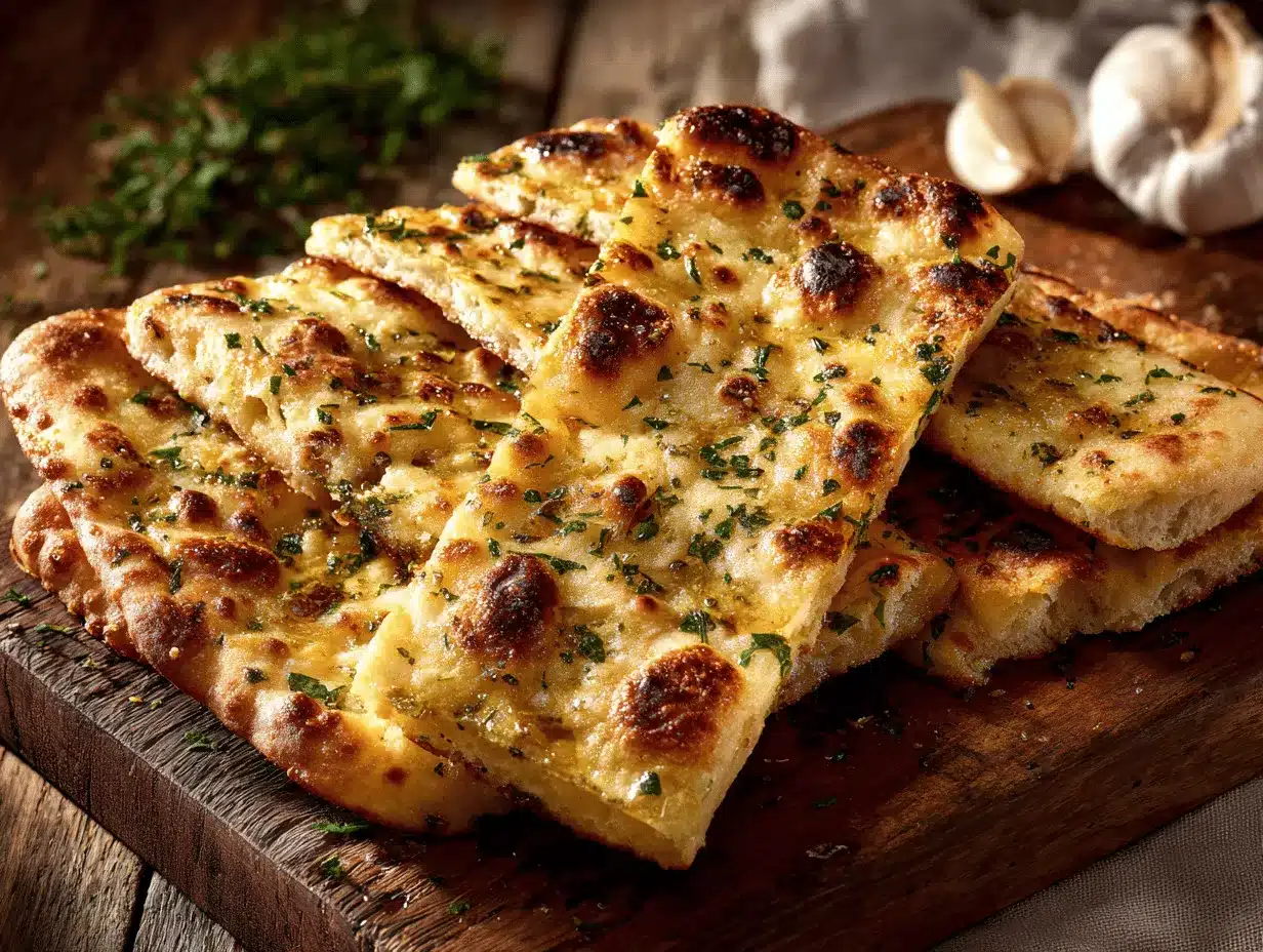 garlic flatbread recipe preparation steps