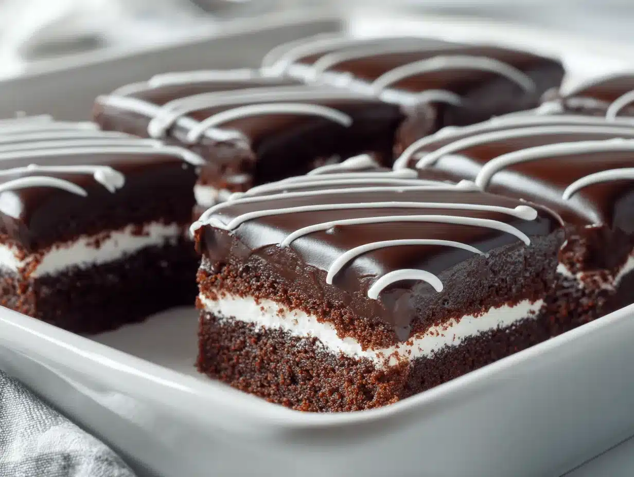 Hostess Ding Dong cake bars preparation steps