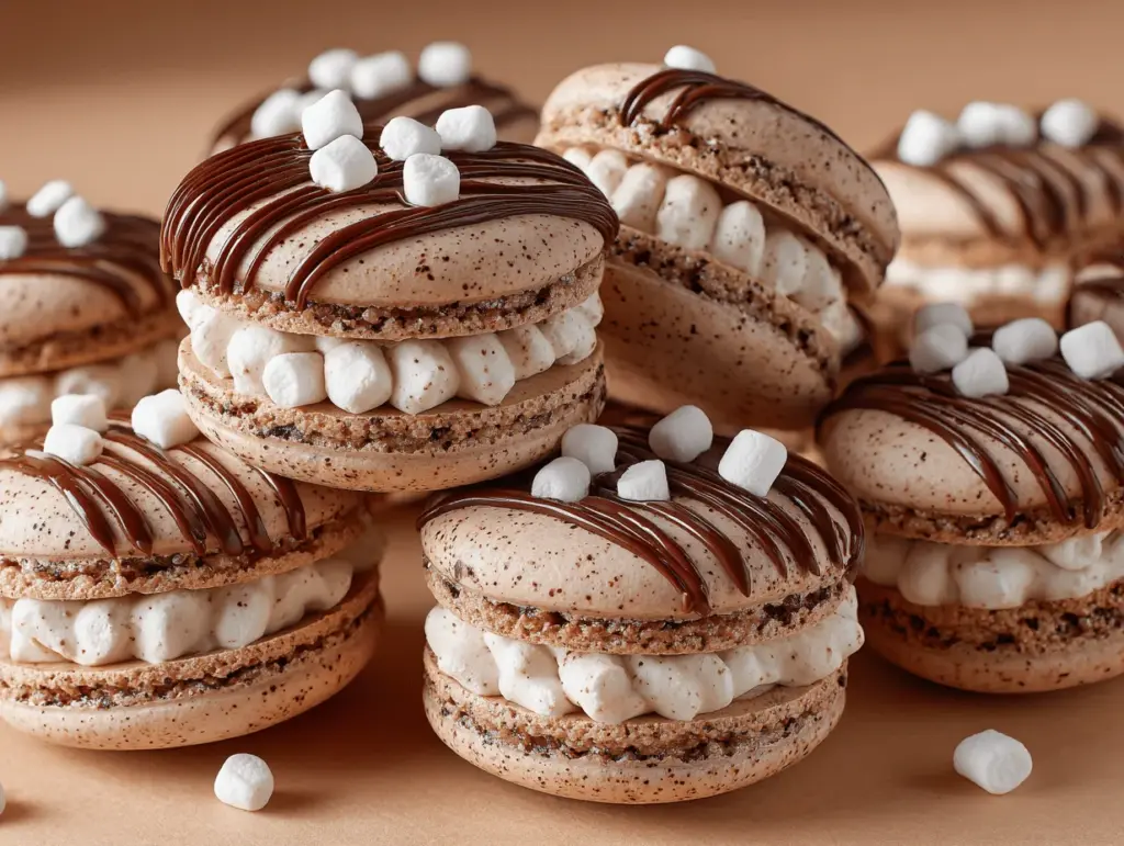 hot chocolate macarons - featured image