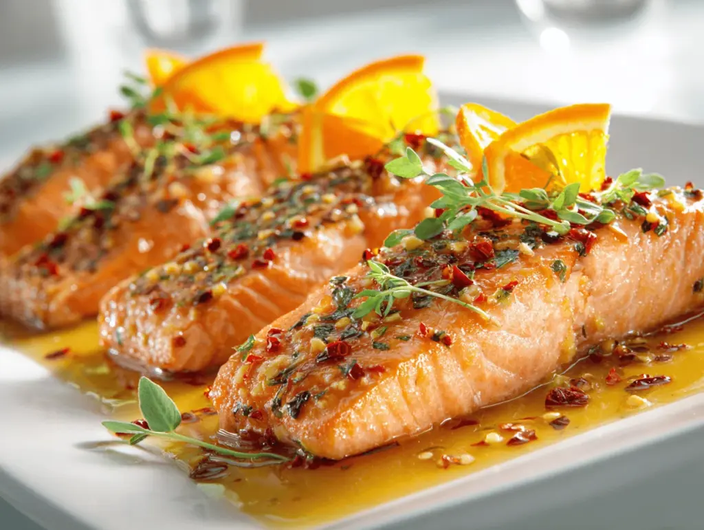 orange glazed salmon - featured image