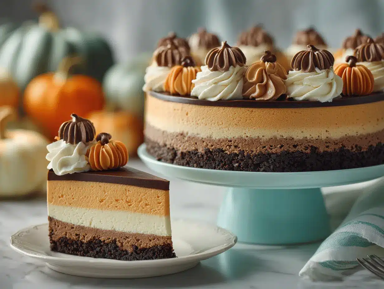 pumpkin chocolate mousse cake preparation steps