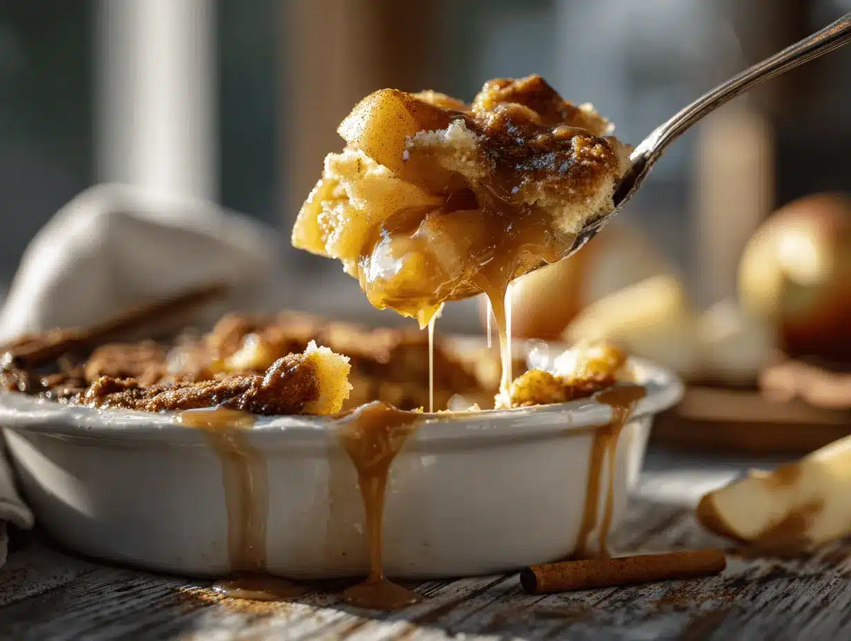 slow cooker caramel apple dump cake preparation steps
