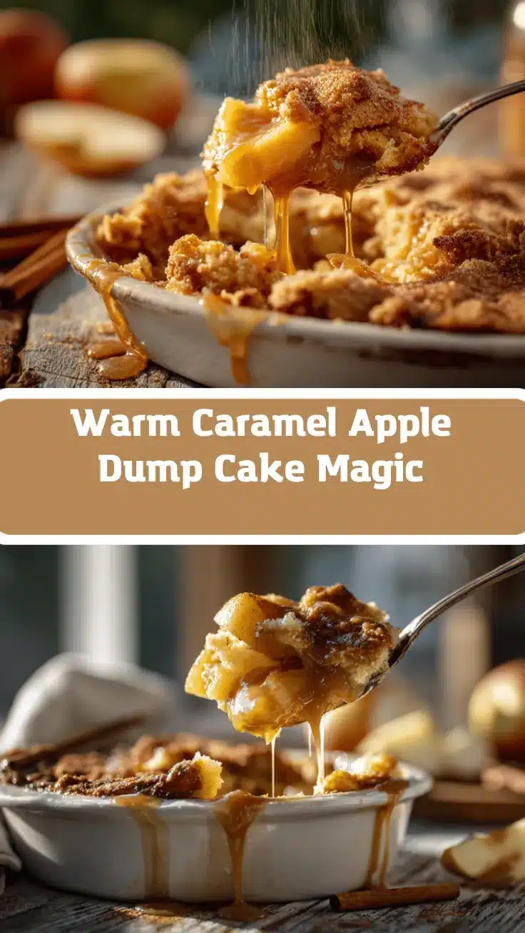 slow cooker caramel apple dump cake recipe