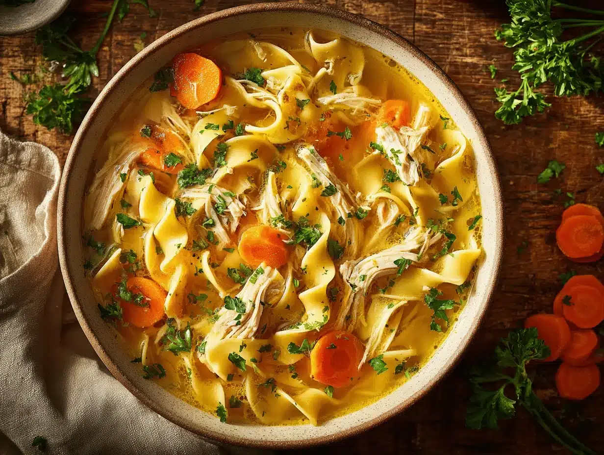 slow cooker chicken noodle soup preparation steps