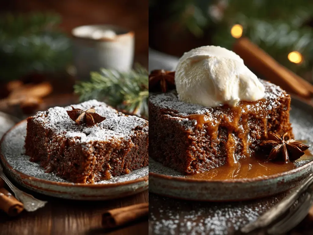 slow cooker gingerbread cake - featured image