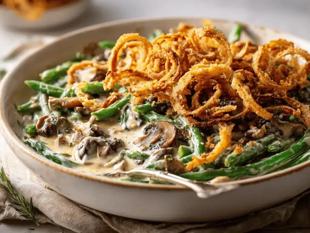 slow cooker green bean casserole - featured image