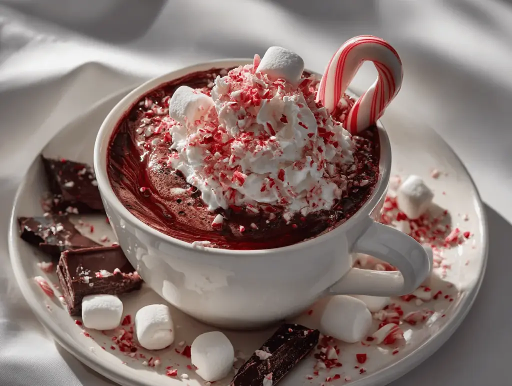 slow cooker peppermint hot chocolate - featured image