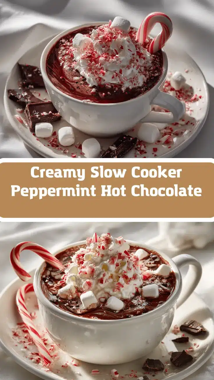 slow cooker peppermint hot chocolate recipe