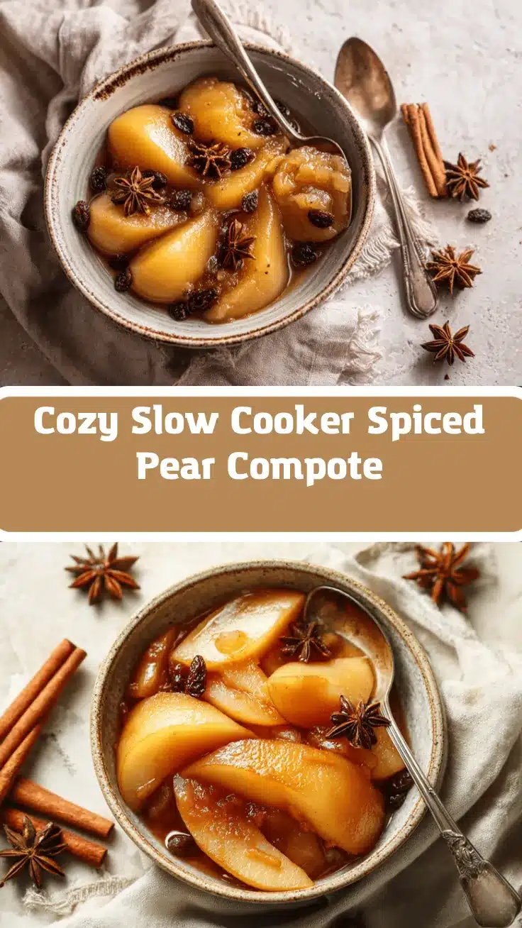 slow cooker spiced pear compote recipe