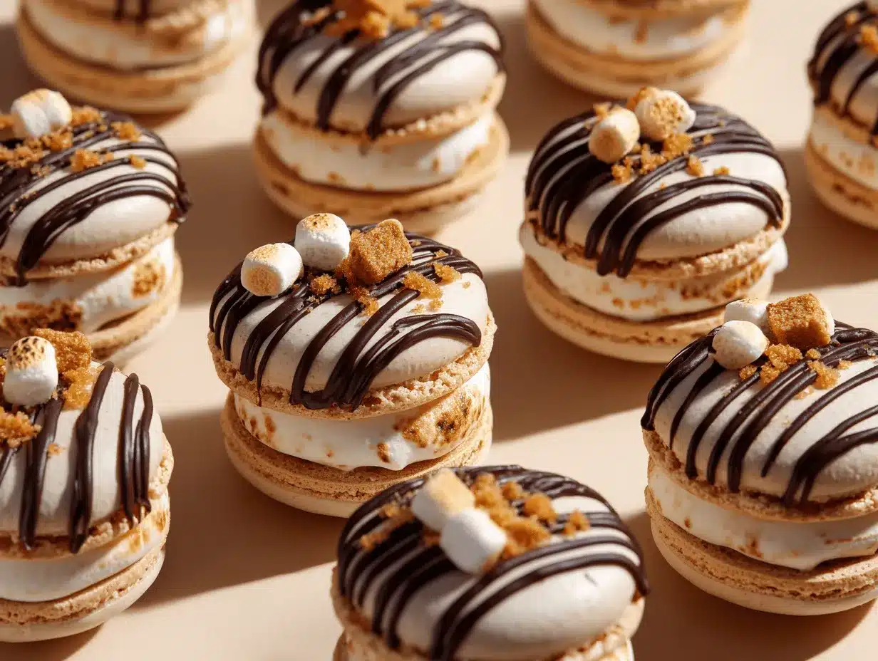 smores macarons preparation steps