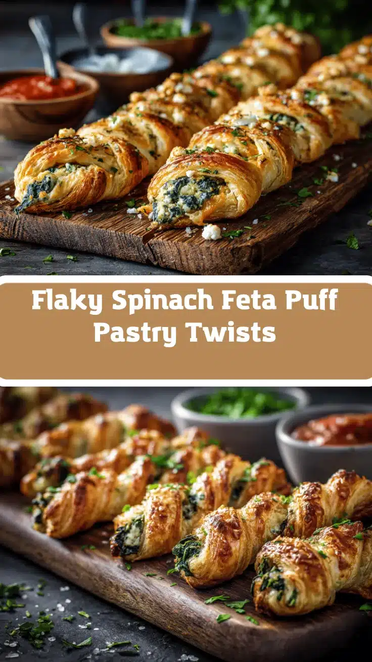 spinach and feta puff pastry twists recipe