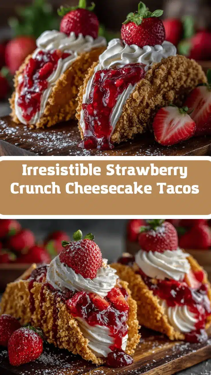 Strawberry Crunch Cheesecake Tacos recipe