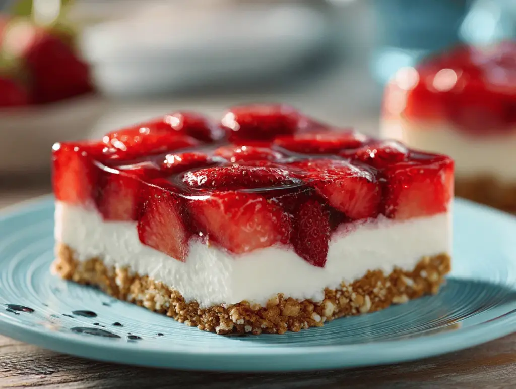 strawberry pretzel salad - featured image