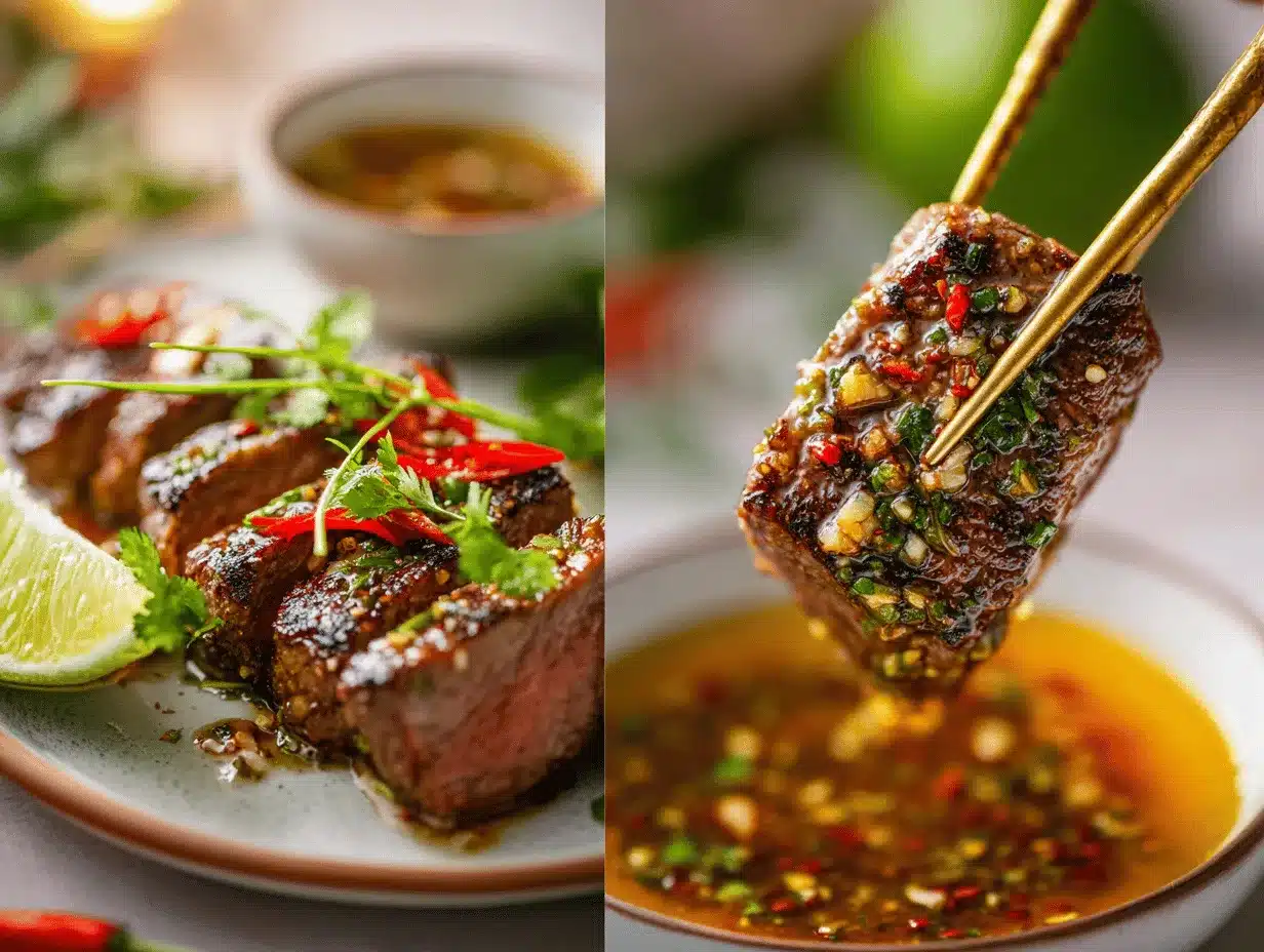 Thai-inspired grilled steak bites preparation steps