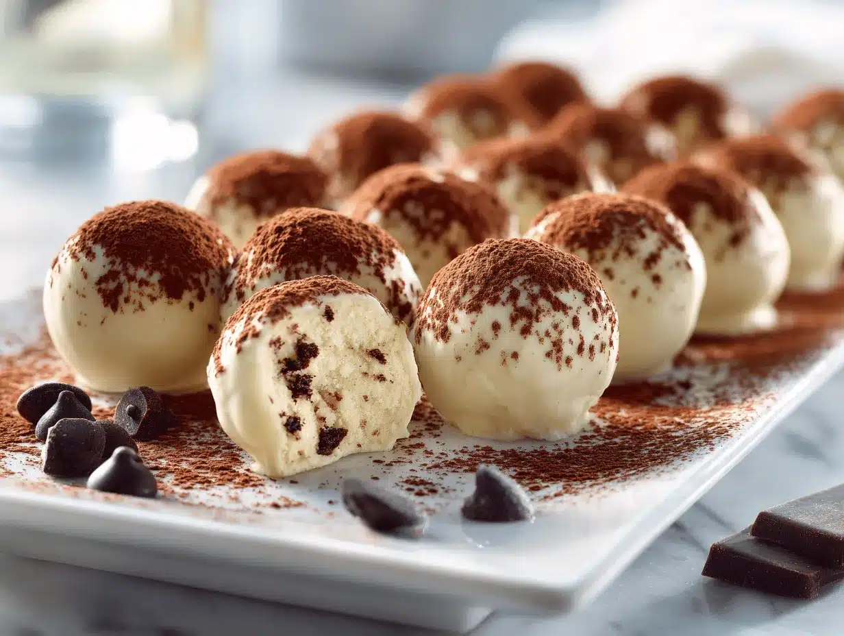 tiramisu truffles preparation steps