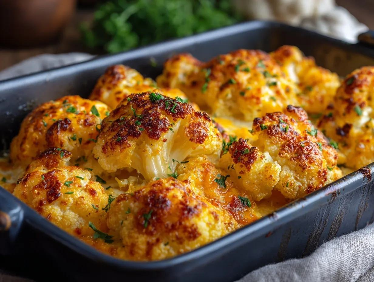 baked cheddar cauliflower casserole preparation steps