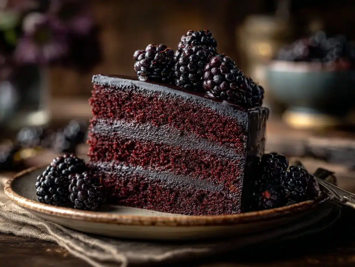 Blackberry Velvet Cake preparation steps