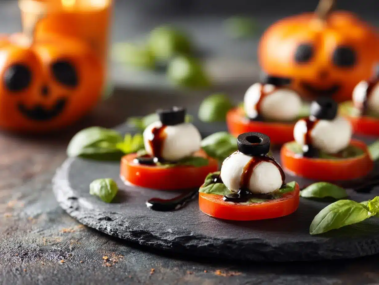 bloody eyeball caprese bites preparation steps