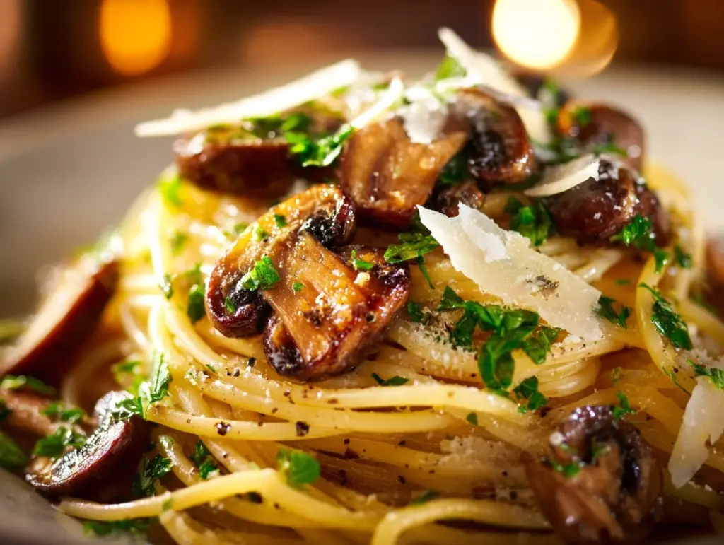 brown butter mushroom pasta - featured image
