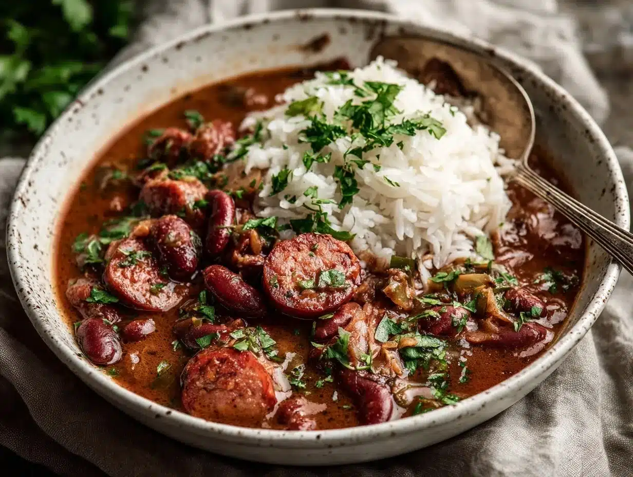 Cajun Red Beans and Rice preparation steps