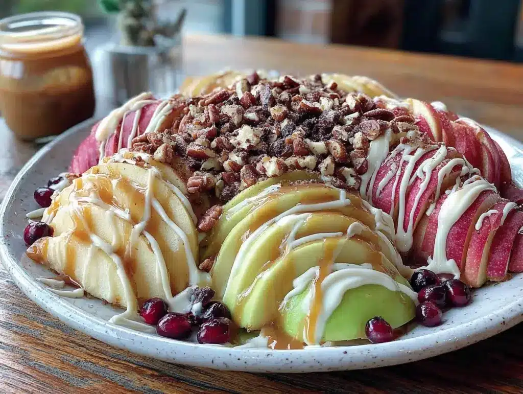 caramel apple nachos - featured image