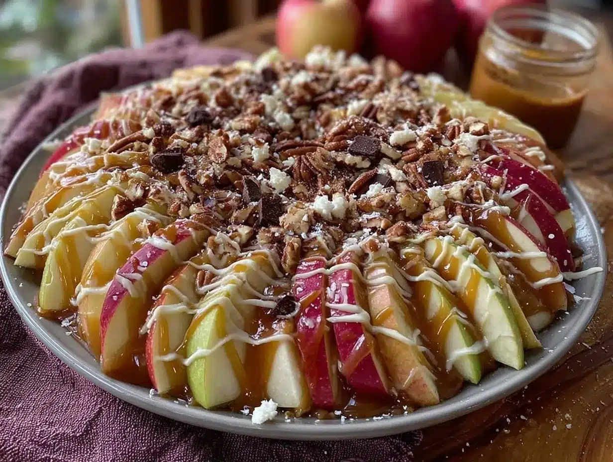 caramel apple nachos preparation steps