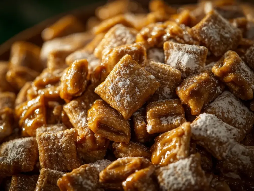 caramel apple puppy chow - featured image