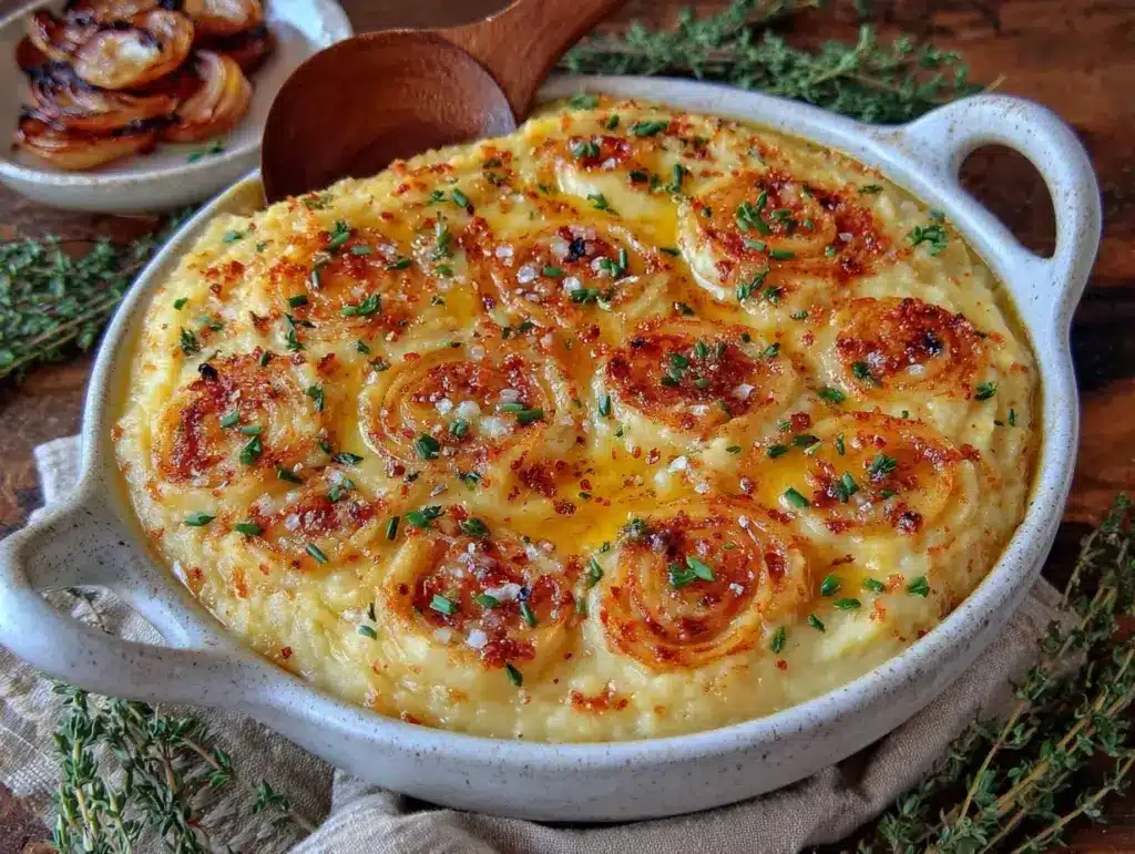 caramelized onion potato soup - featured image