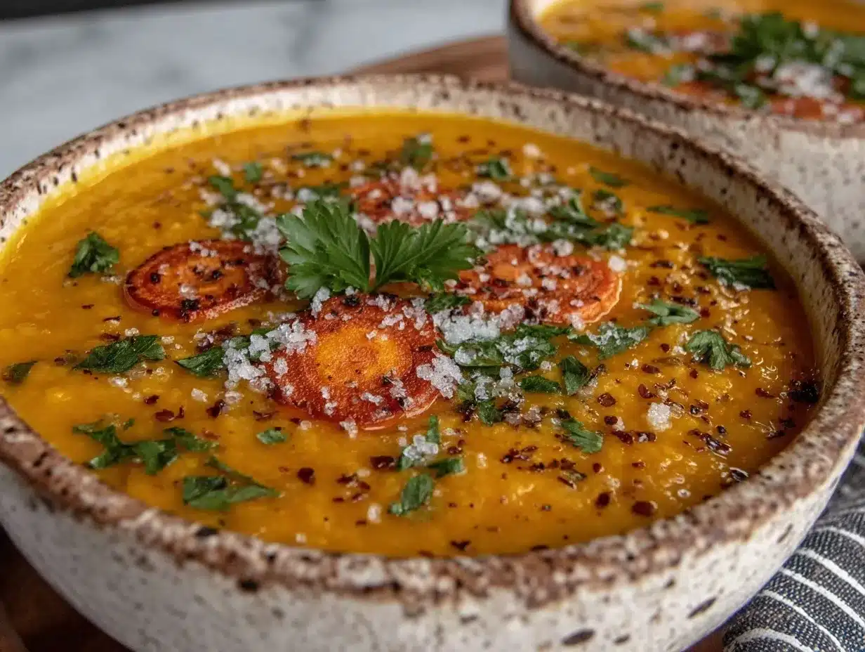 carrot lentil soup preparation steps