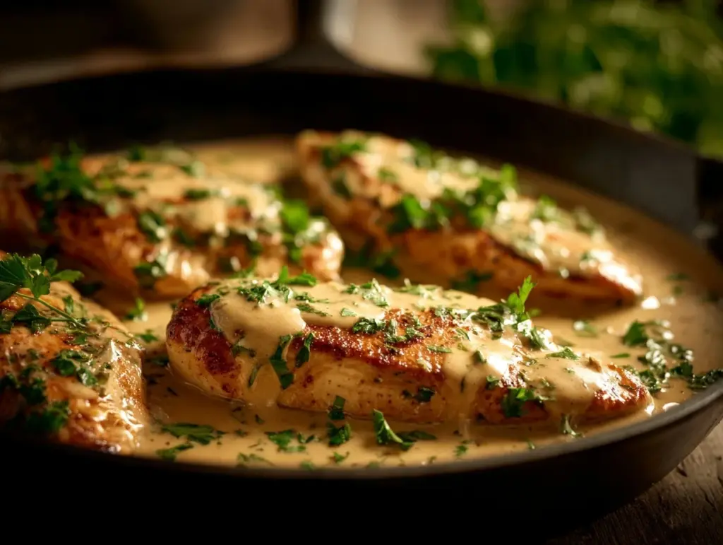 chicken whiskey cream sauce - featured image