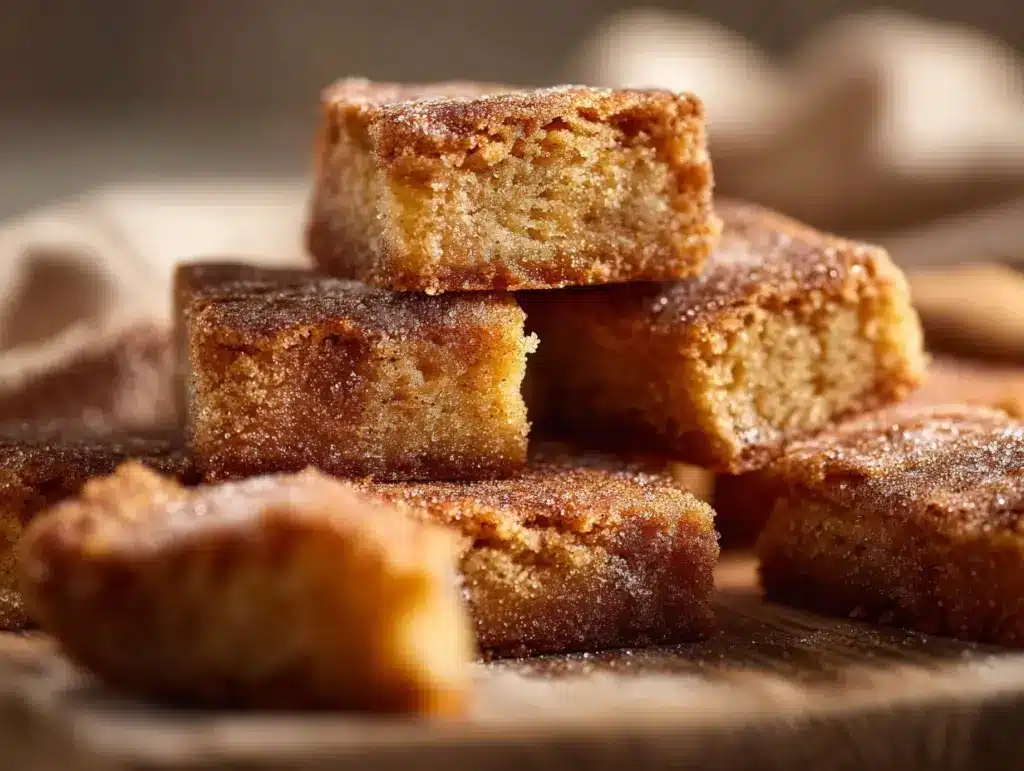 cinnamon sugar blondies - featured image