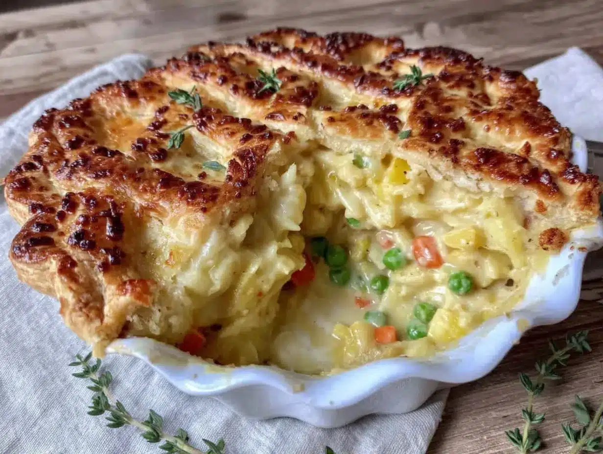Creamy Chicken Pot Pie preparation steps