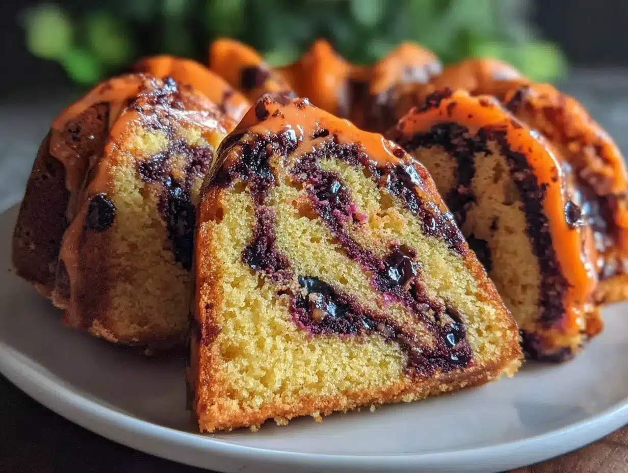 Halloween Bundt Cake preparation steps
