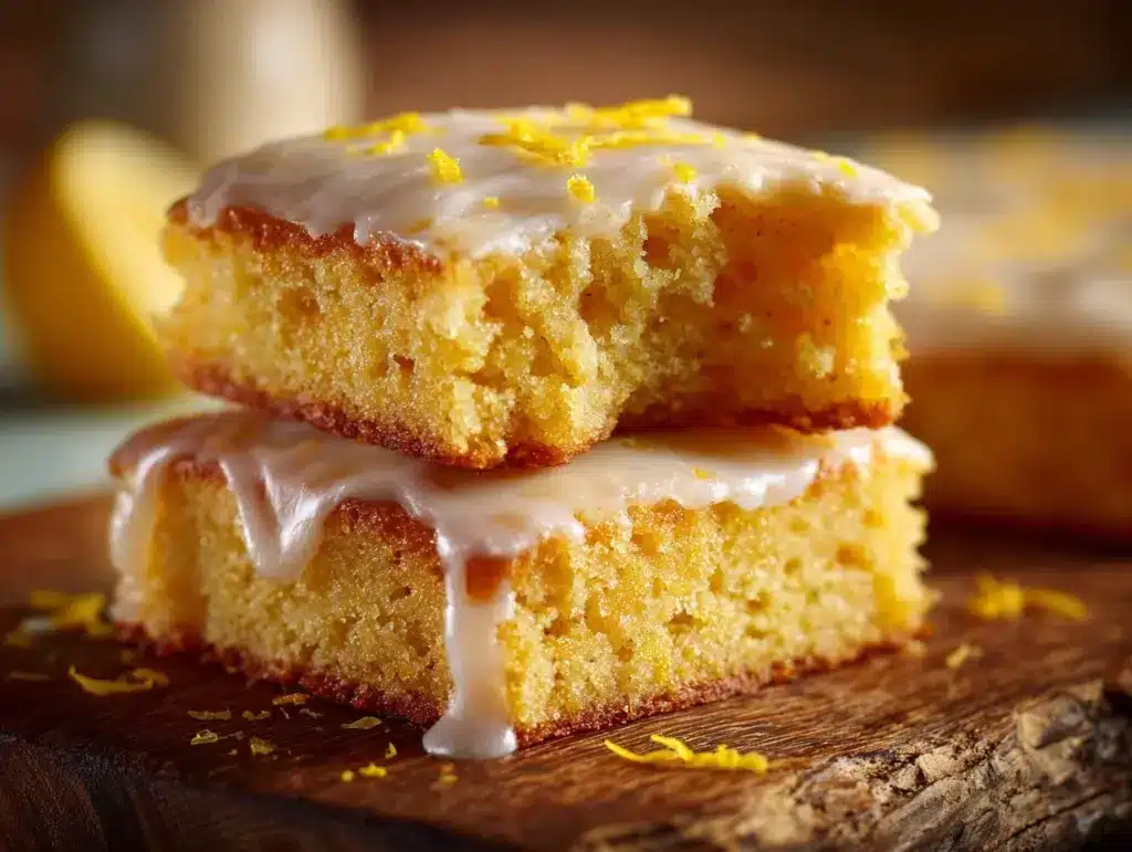 lemon brownies recipe - featured image