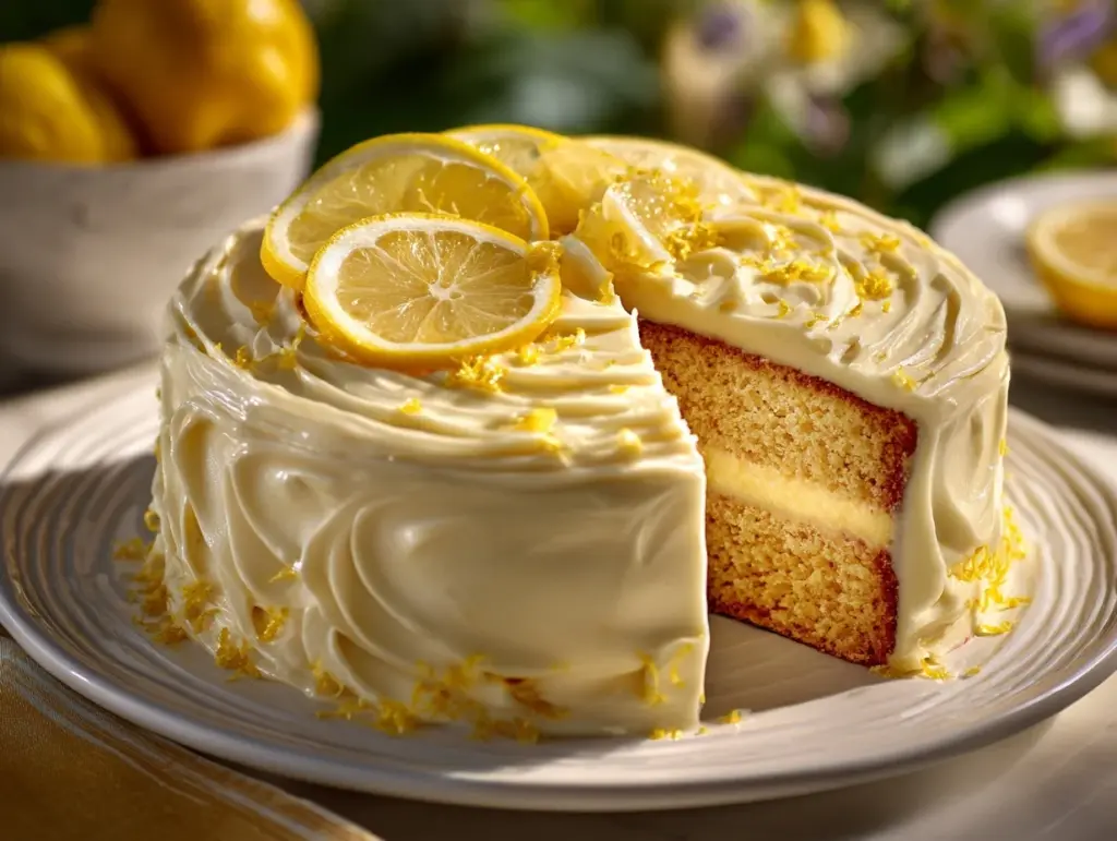 lemon cheesecake cake - featured image