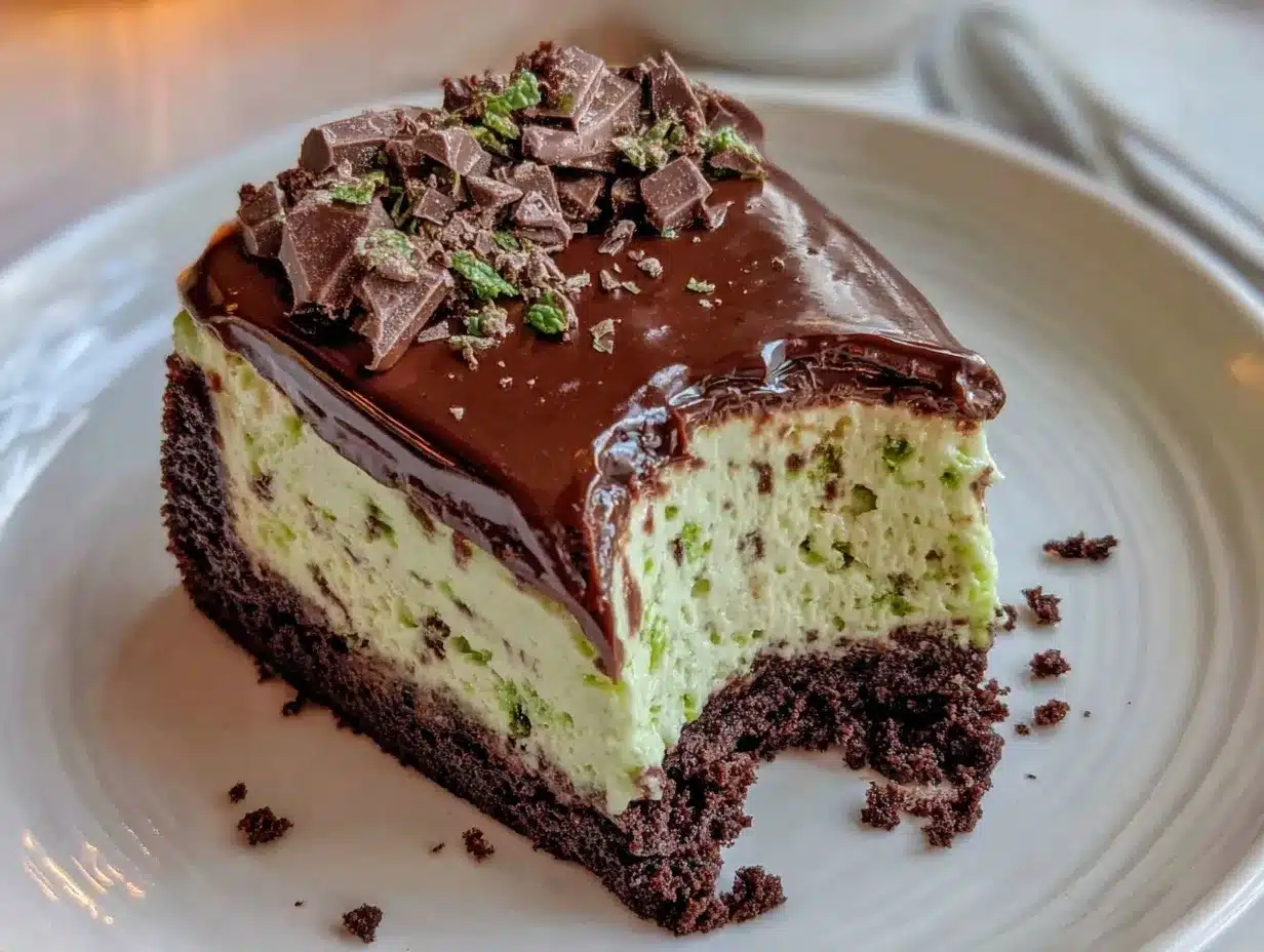 Mint Chocolate Cheesecake preparation steps