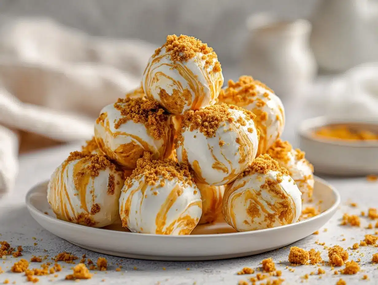 No Bake Pumpkin Cheesecake Balls preparation steps
