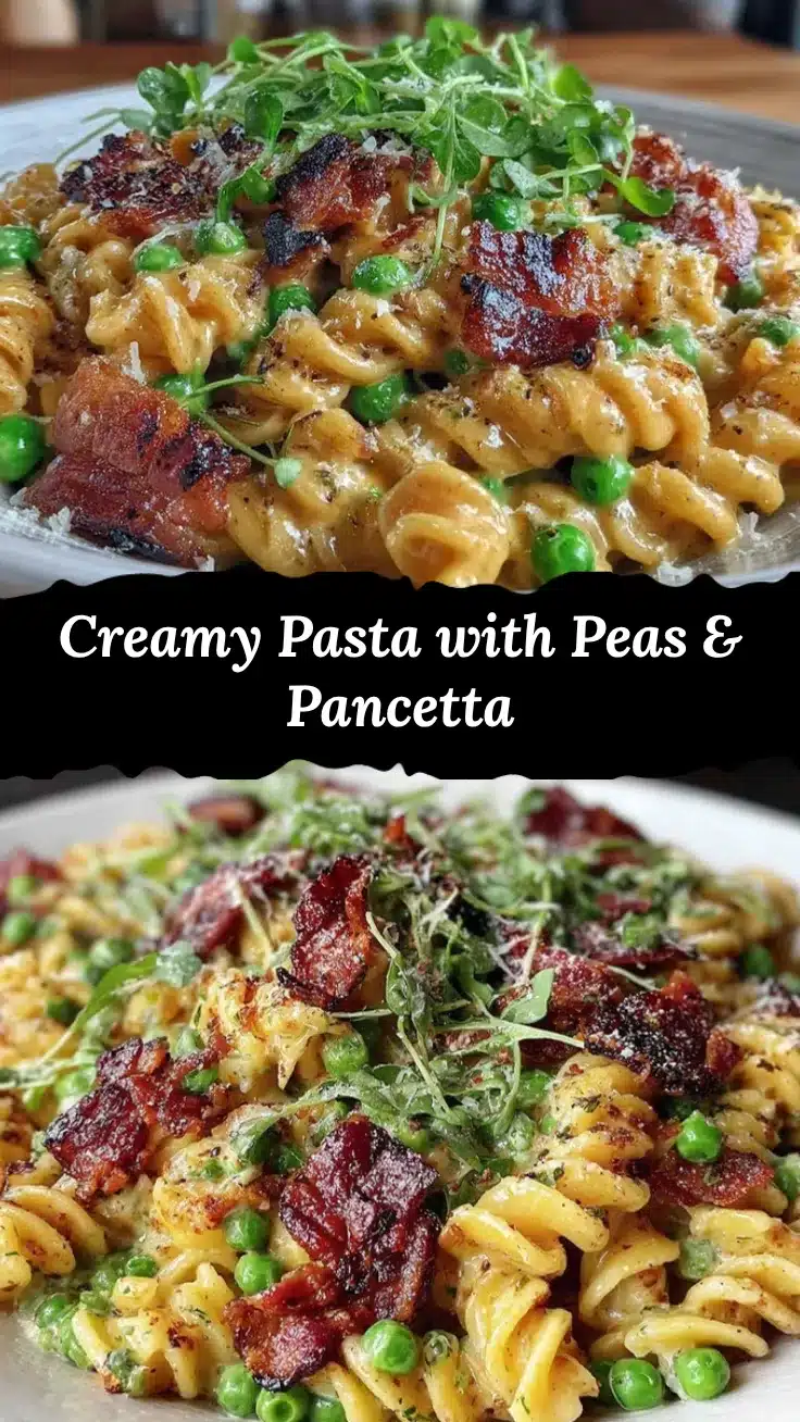 pasta with peas and pancetta recipe