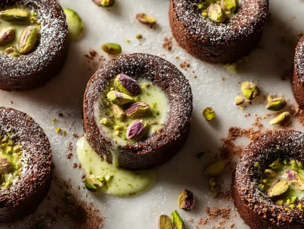 Pistachio Chocolate Lava Cakes - featured image