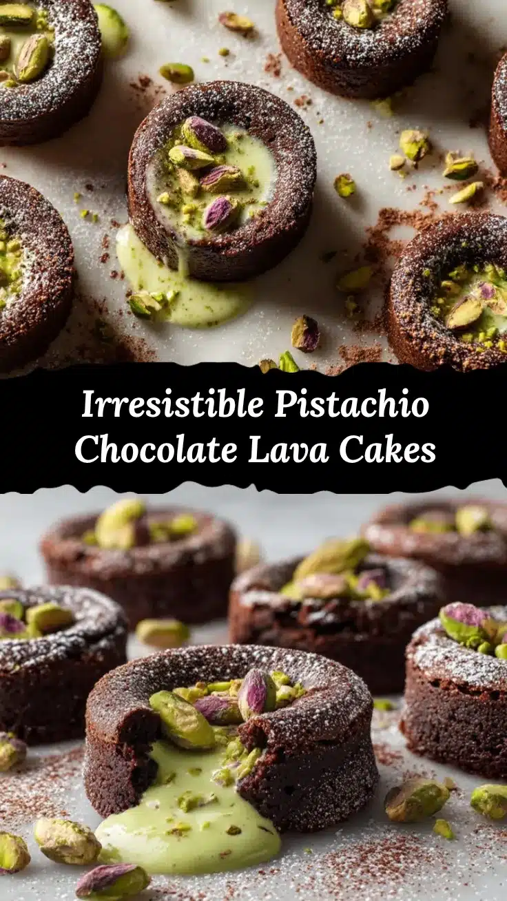 Pistachio Chocolate Lava Cakes recipe