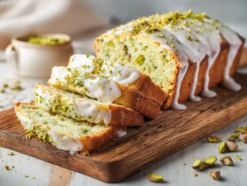 pistachio pudding bread - featured image