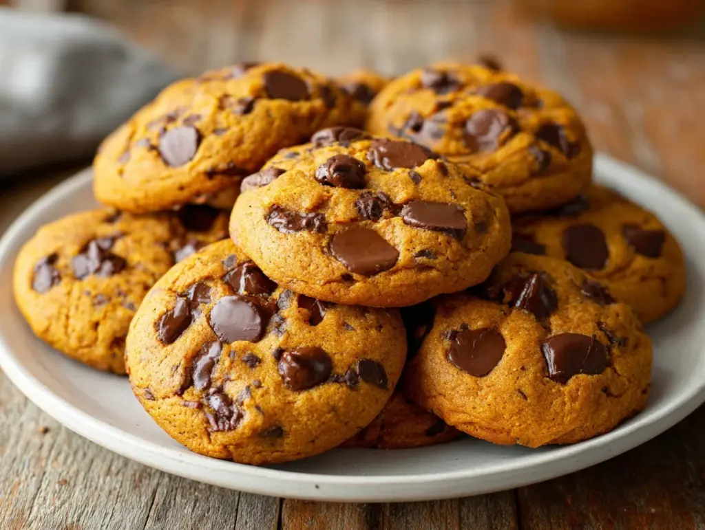 pumpkin chocolate chip cookies - featured image