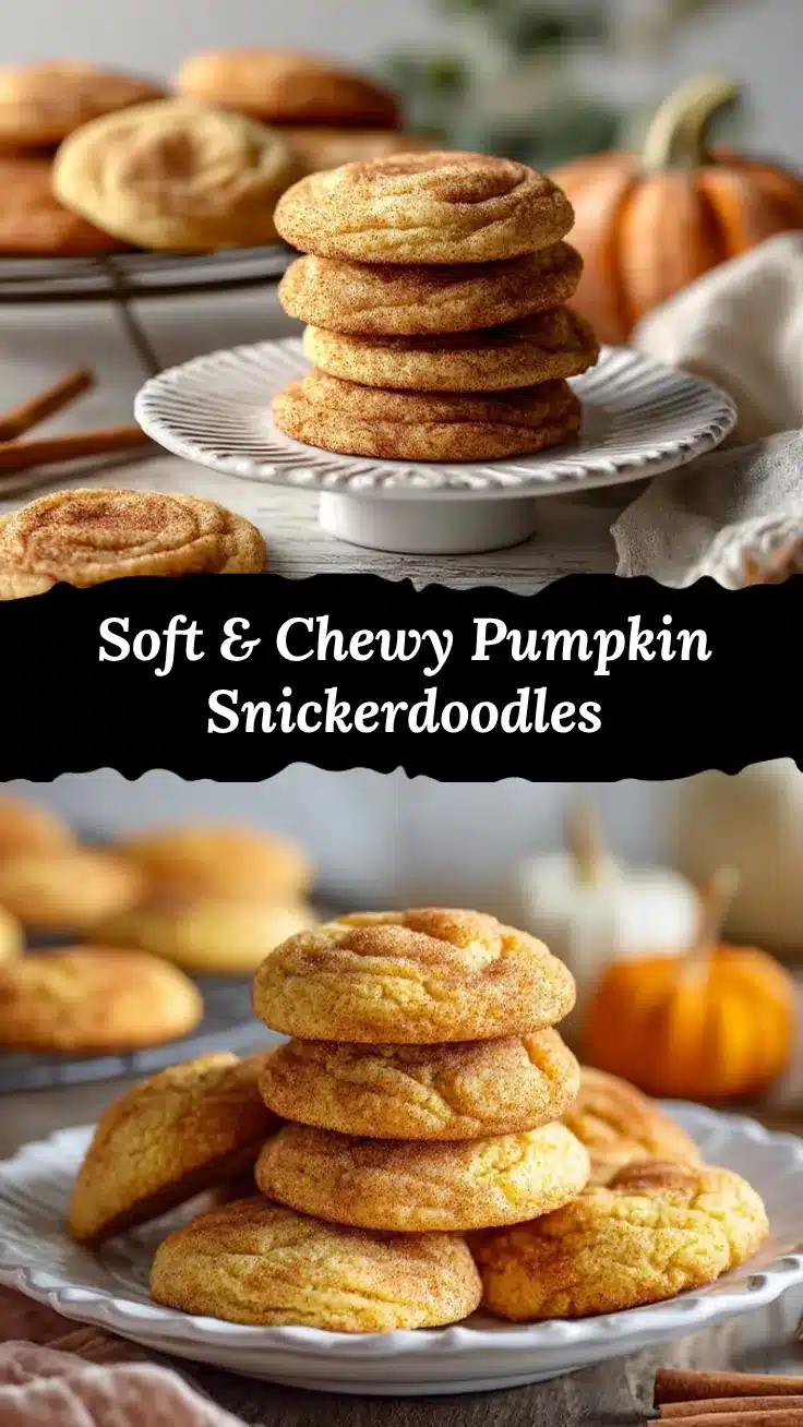 Pumpkin Snickerdoodle Cookies recipe